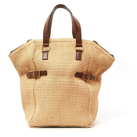 sac yves saint laurent paille - Pochettes YVES SAINT LAURENT en paille .